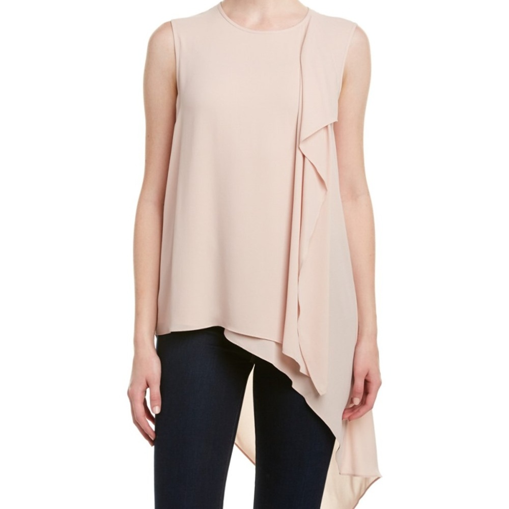 BCBGMAXAZRIA Edythe Cascade Top in Blush